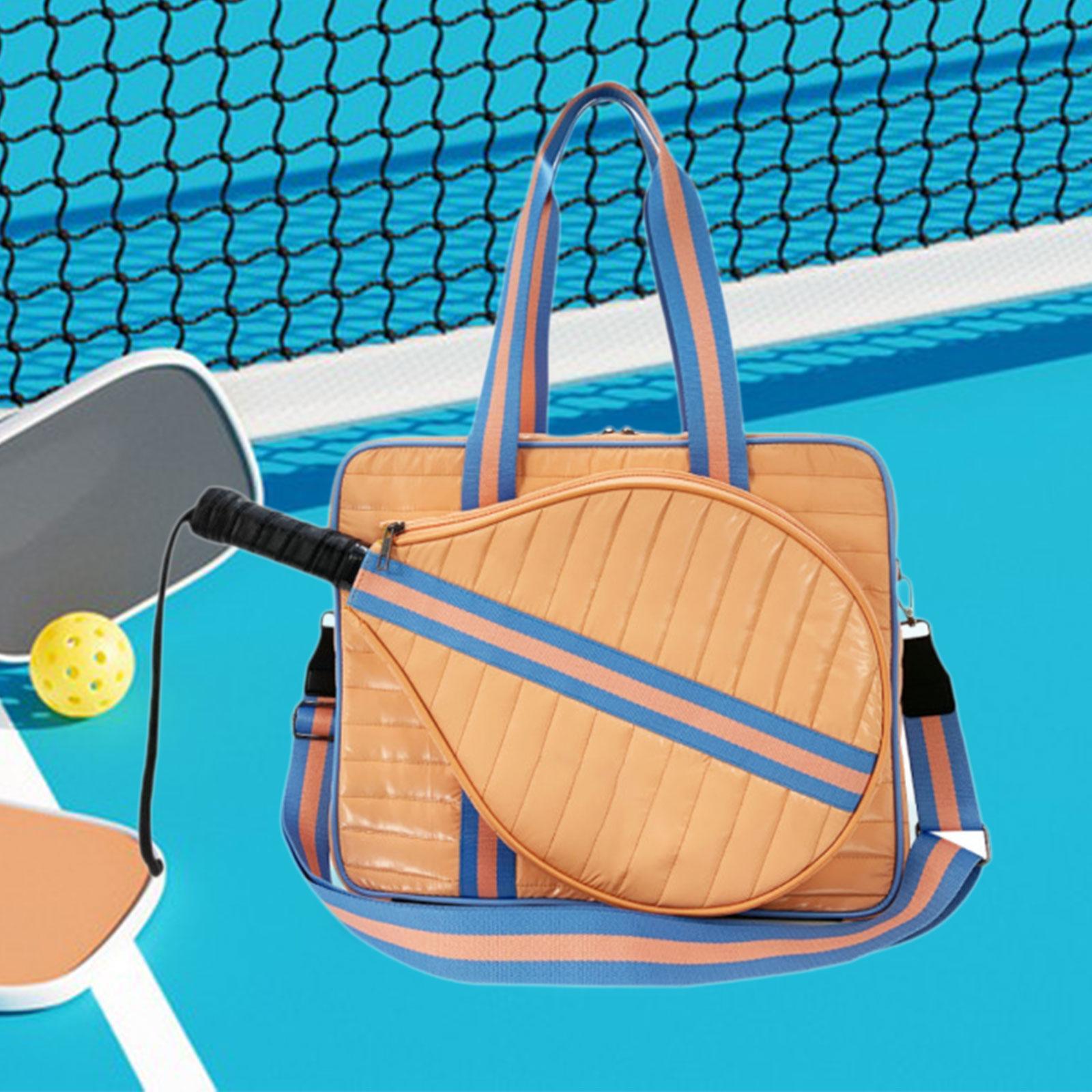 Badminton Racket - กระเป๋าใส่ไม้พายพิกเคิลบอล ความจุขนาดใหญ่ กระเป๋าสะพายข้างสำหรับกีฬา ใส่ไม้เทนนิส ไม้แบดมินตัน กระเป๋าพกพาทำจากนีโอพรีน