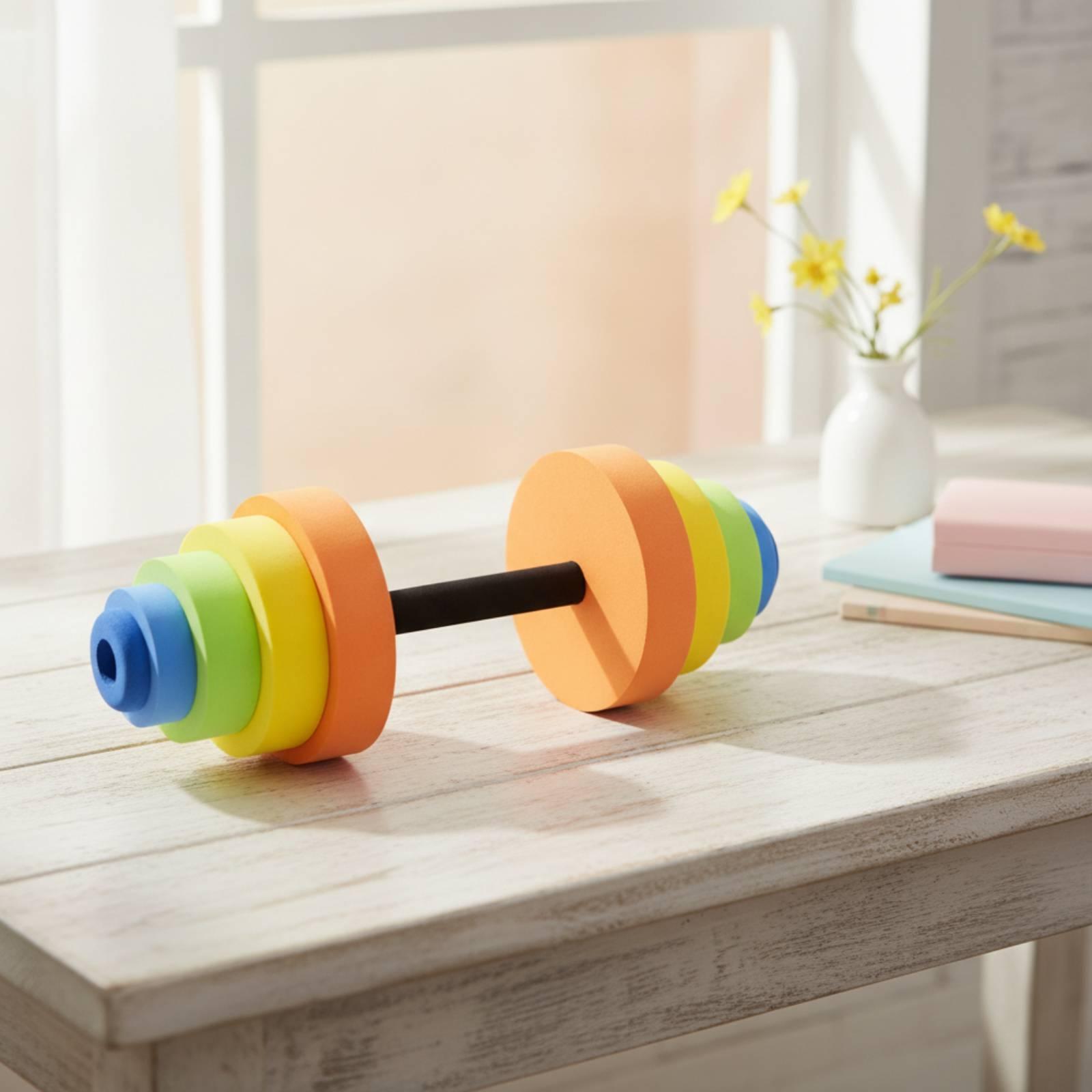 Dumbbell Set - ชุดดัมเบลโฟมสำหรับเด็ก พร้อมน้ำหนักสีรุ้ง สำหรับการออกกำลังกายของเด็กเล็กและการฝึกแอโรบิกในน้ำ