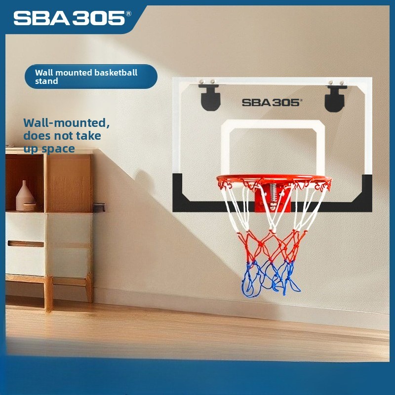 Basketball Hoop - ห่วงบาสเกตบอลสำหรับเด็ก ใช้ได้ทั้งในร่มและกลางแจ้ง ติดผนังแบบไม่ต้องเจาะ สามารถดังค์ได้ พกพาสะดวก ใช้ในบ้าน