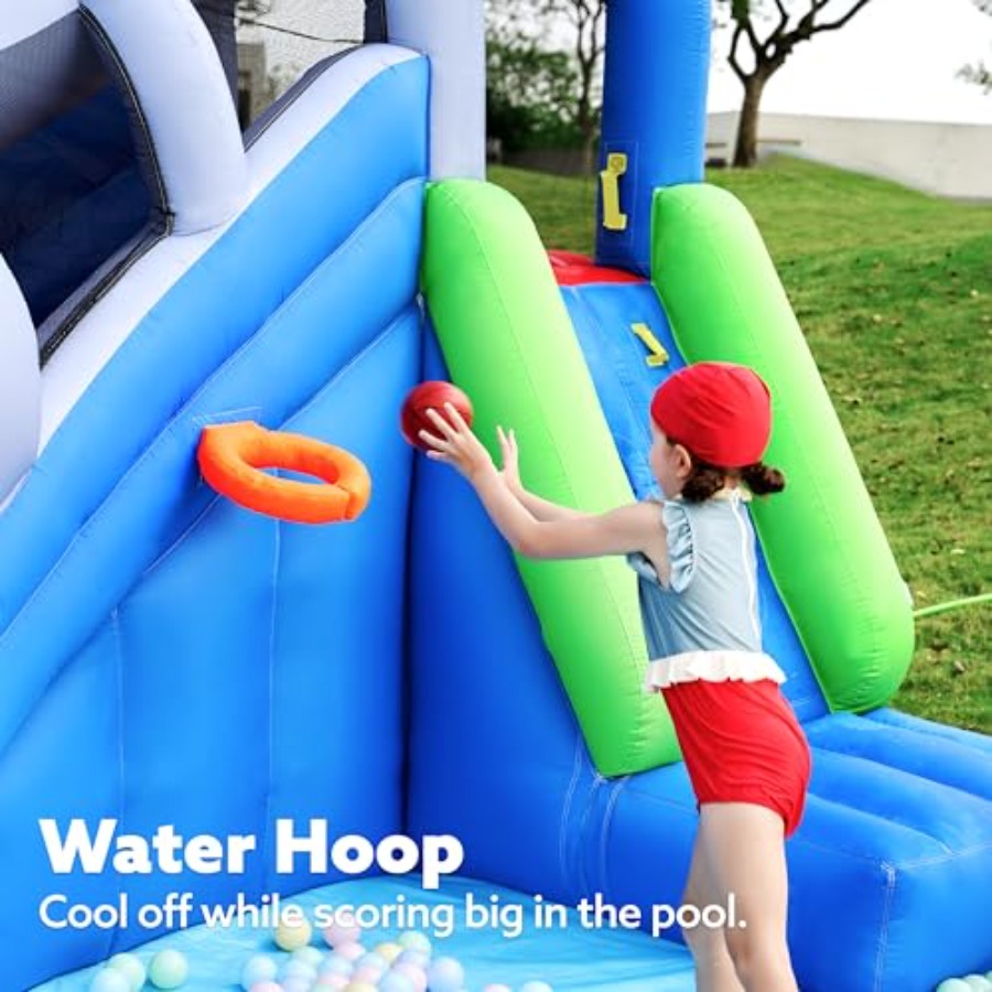 สวนน้ำเป่าลมสำหรับสนามหลังบ้าน - Basketball Hoop บทวิจารณ์และราคา